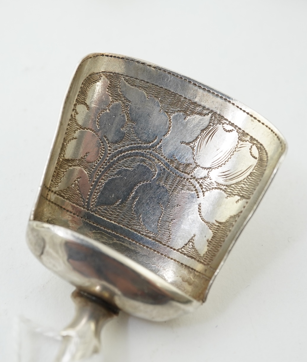 Ten assorted 19th century silver caddy spoons